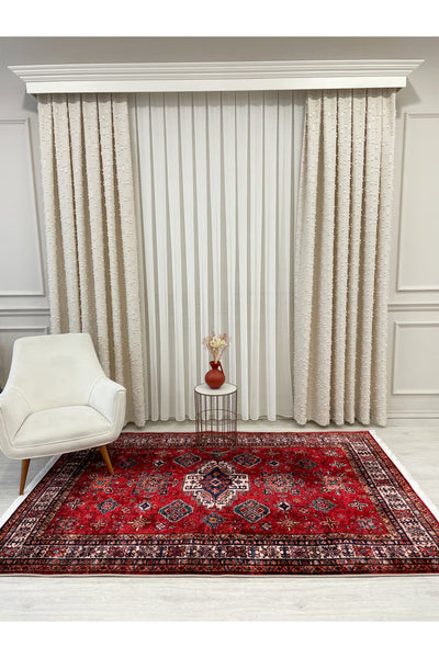 Kilim Motif Classic Non-Slip Base Round Rug