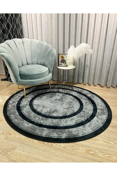 Jute Sisal Bordered Look Decorative Rug - Brown - Black