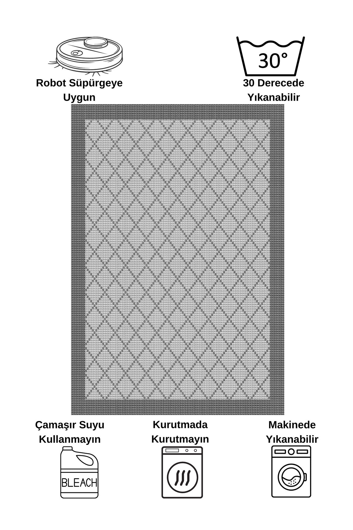 GREEN-BROWN Jute Sisal Look Bordered Non-Slip Base Runner Rug