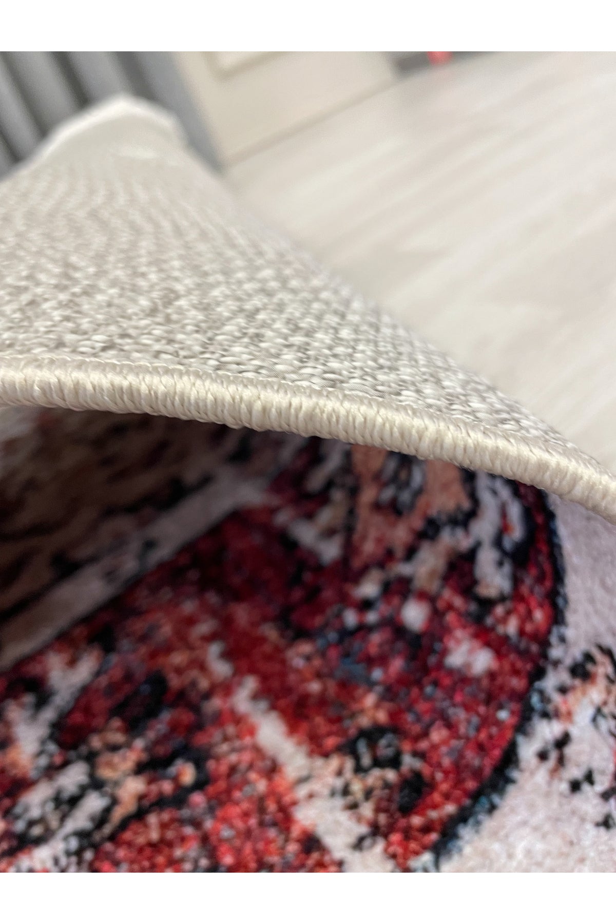 Kilim Motif FRINGED Classic Non-Slip Base Rug
