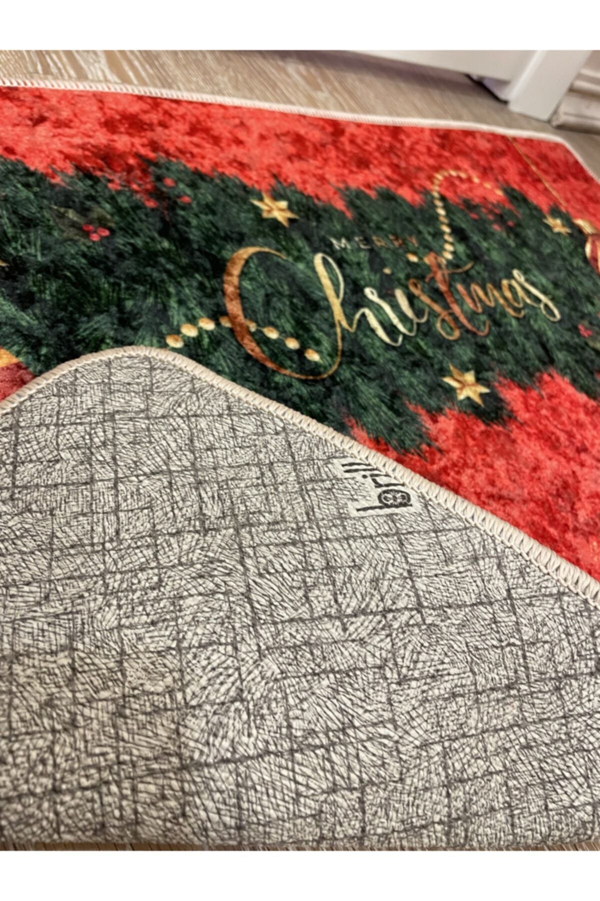 Snowflake Christmas Latex Base Door Mat (Size 60x90)