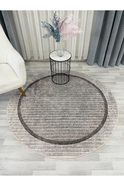 Scandinavian Style Non-Slip Sisal-Look Round Rug