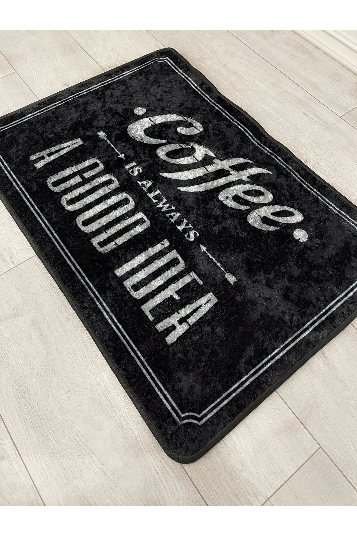 Coffee Print Latex Non-Slip Base Doormat Entryway Mat (60x90)