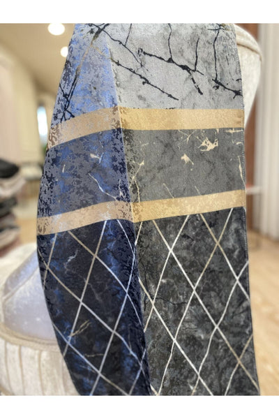 Liva Alita Model 1/2.50 Pleated Blackout Curtain Navy-Gray