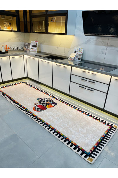 Pumpkin Patterned Latex Base Kitchen Rug Runner