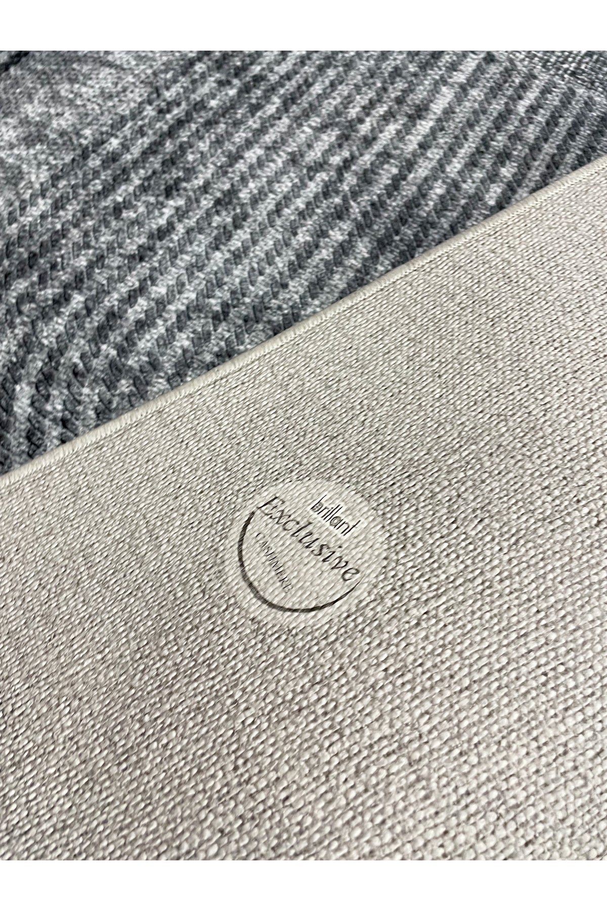Gray Jute-Look Modern Rug
