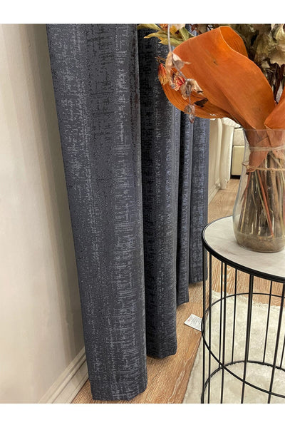 Dark Green - Jacquard Self-Patterned 1/2.5 Pleated Blackout Curtain