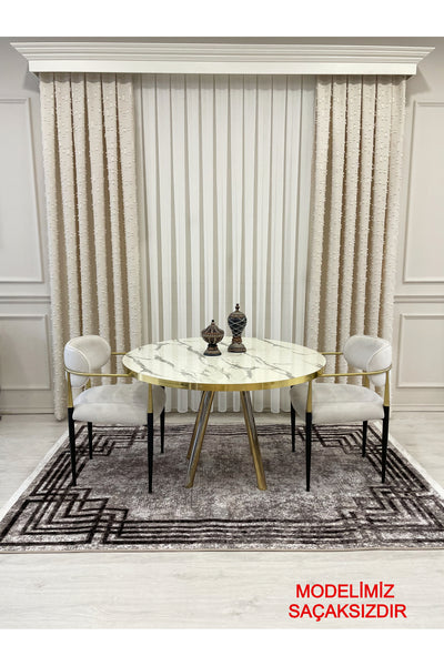 Beige - Brown Vintage Look Latex Non-Slip Base Rug