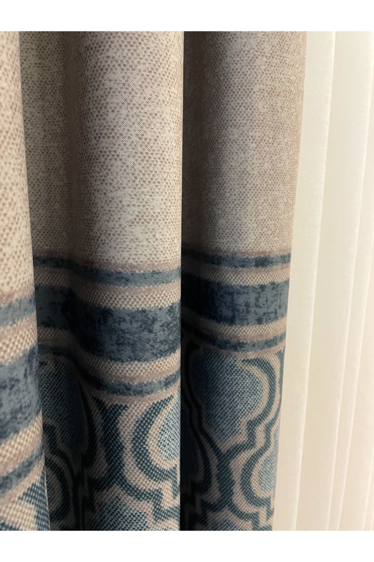 Blackout Room Darkening Printed Damask Pattern 1/2.50 Pleated Curtain Panel