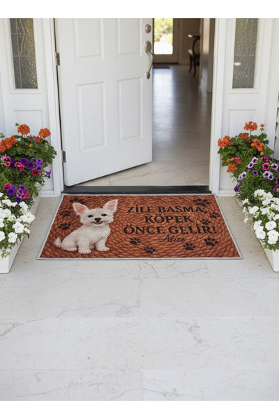 Jute-Look Cute Dog Themed Doormat (60x40)