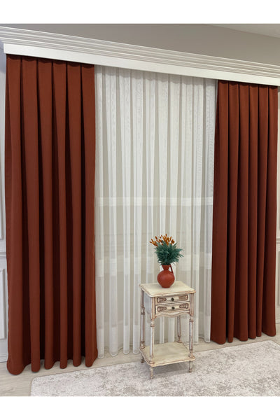 Modern Shantung 3-Row Banded 1/2.5 Pleat - Ecru Sheer Curtain
