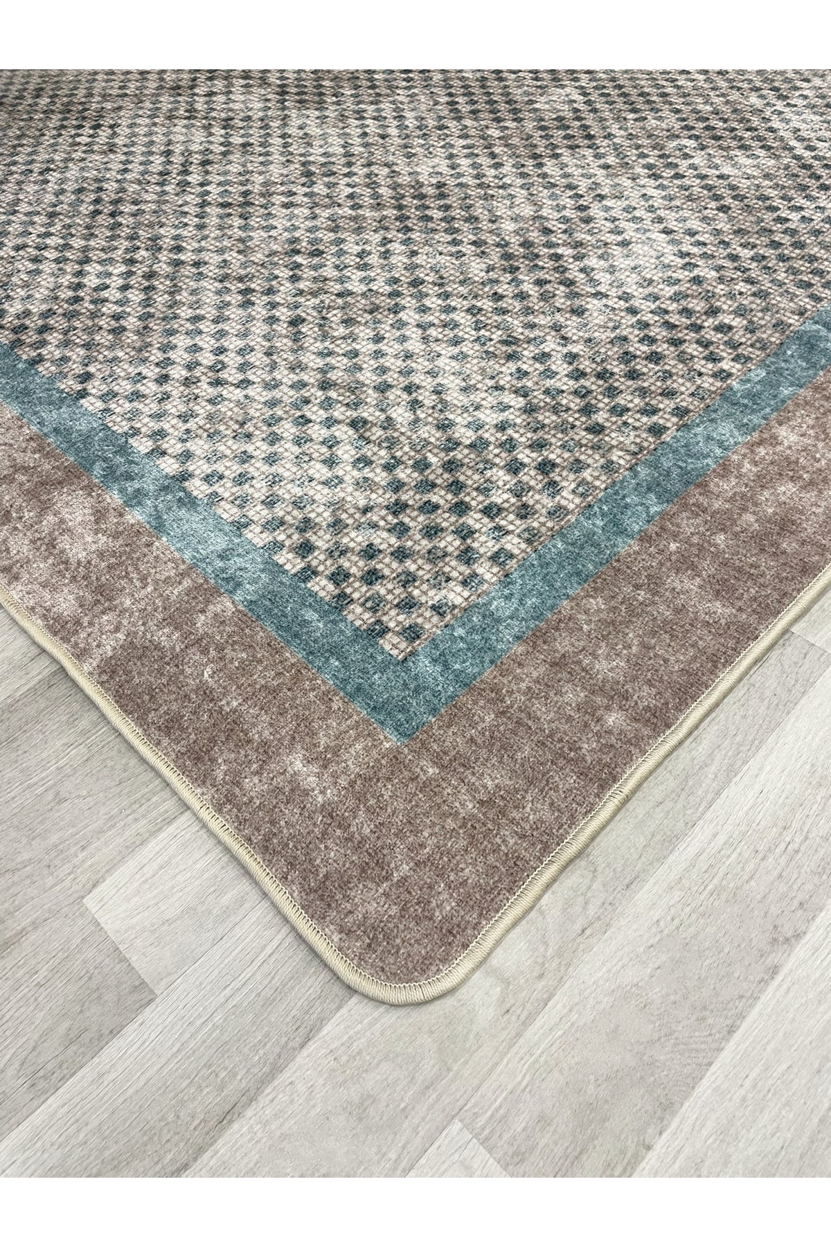 GRAY Jute Sisal-Look Bordered Non-Slip Base Runner Kitchen Rug