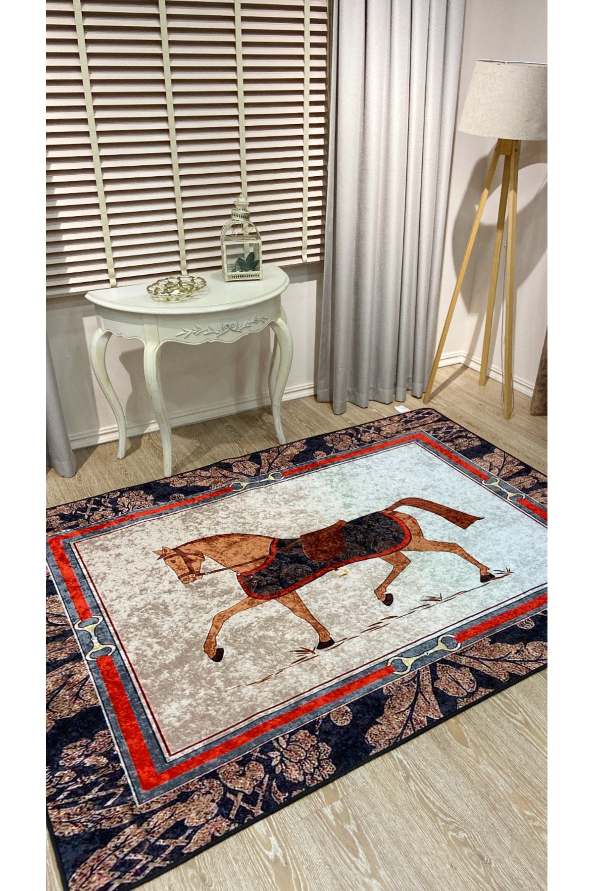 Horse Pattern Latex-Backed Rug