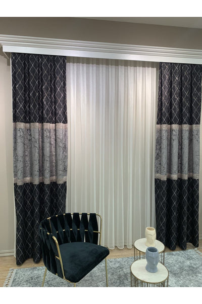 Liva Avent Model 1/2.50 Pleated Blackout Curtain