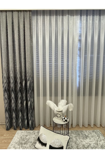 Liva Model 1/2.50 Pleated Blackout Curtain