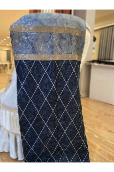 Liva Alita Model 1/2.50 Pleated Blackout Curtain Navy-Gray