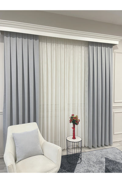 CAMEL Color 1/3 DENSE PLEAT Honeycomb Weave Soft Panama Blackout Curtain