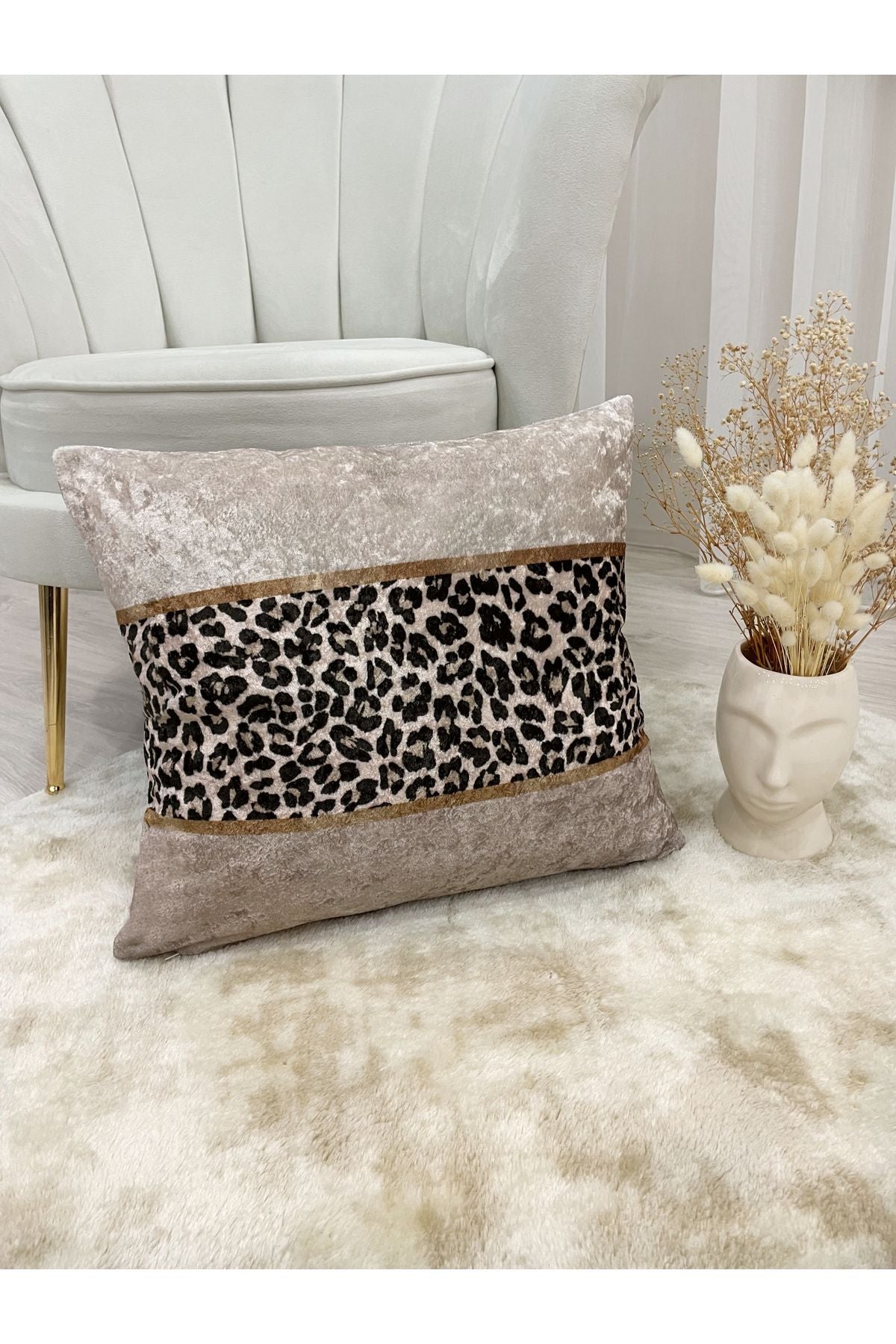 Leopard Pattern Velvet Cushion Cover - 45x45