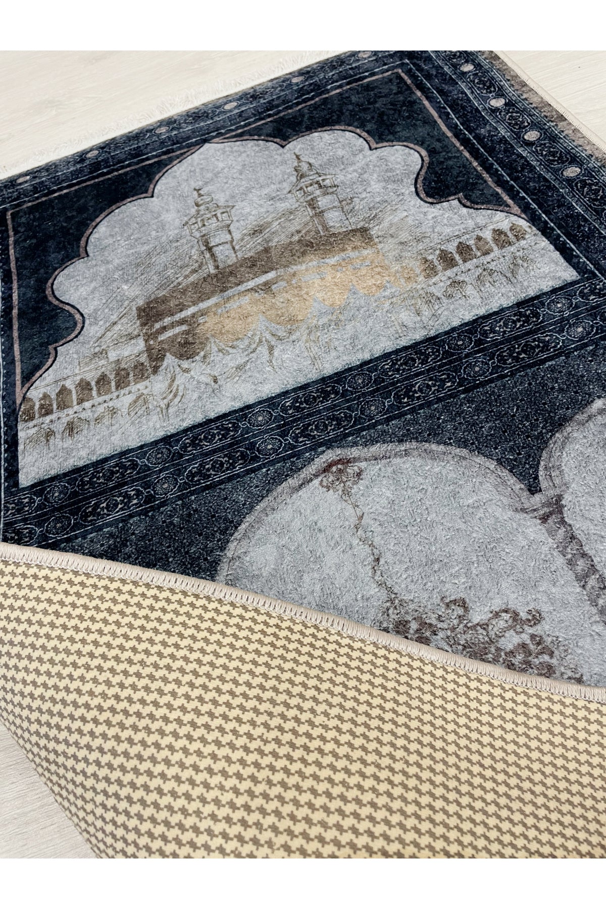 Fringed Prayer Rug Latex Base 75x125 Size