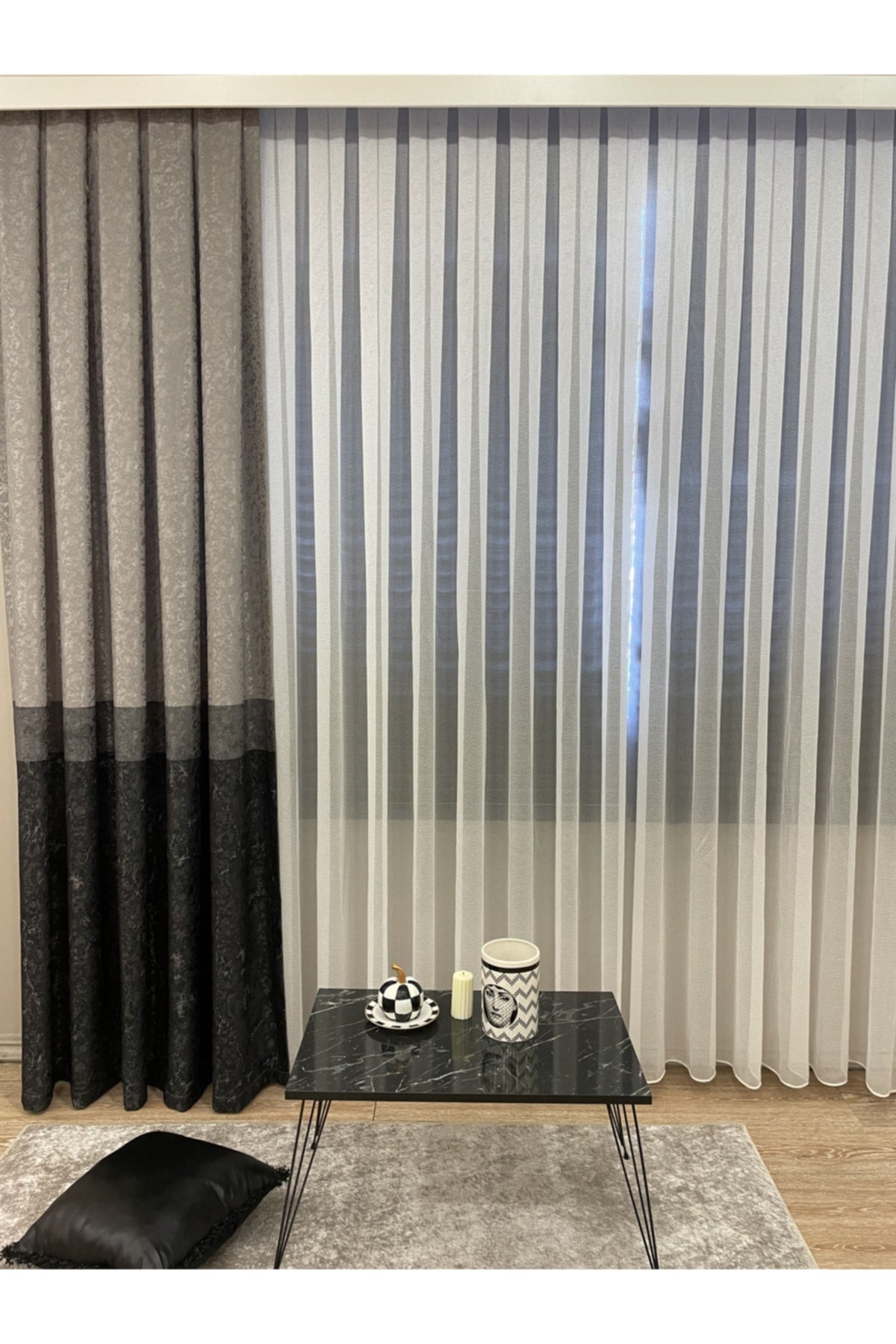 Liva Florus Model 1/2.50 Pleated Blackout Curtain