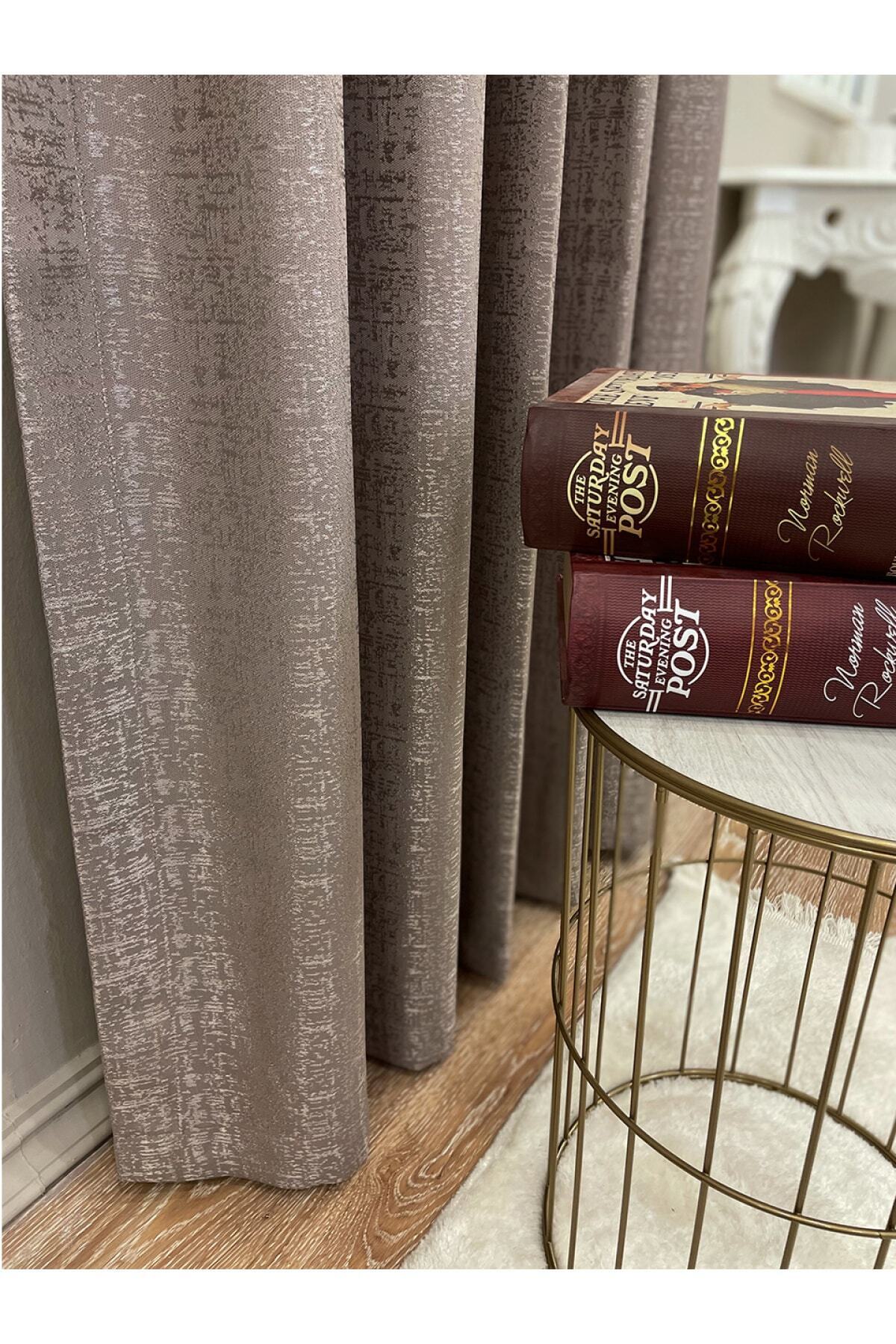 Dark Green - Jacquard Self-Patterned 1/2.5 Pleated Blackout Curtain