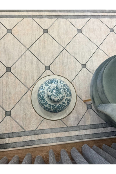New Collection Özel Kalın Kaymaz Tabanlı Salon Halısı Mutfak Halısı Bej Gri