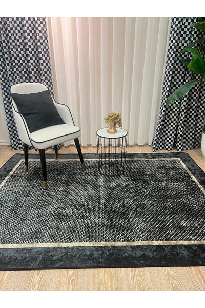 Jute Sisal Bordered Look Decorative Rug - Brown