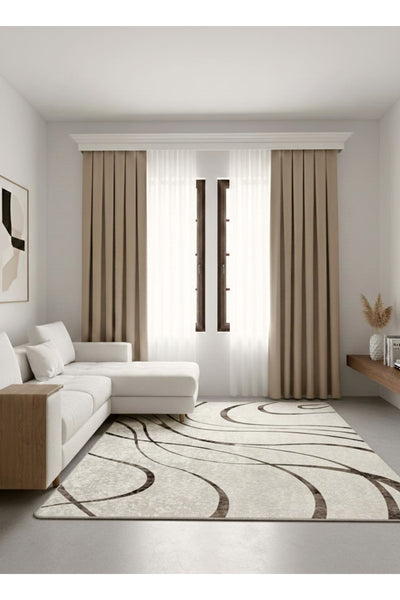 CAMEL Color 1/3 DENSE PLEAT Honeycomb Weave Soft Panama Blackout Curtain