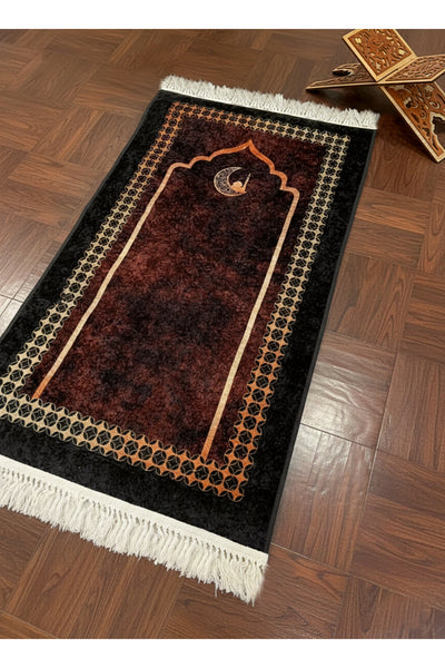 Fringed Prayer Rug Burgundy (Latex Base)