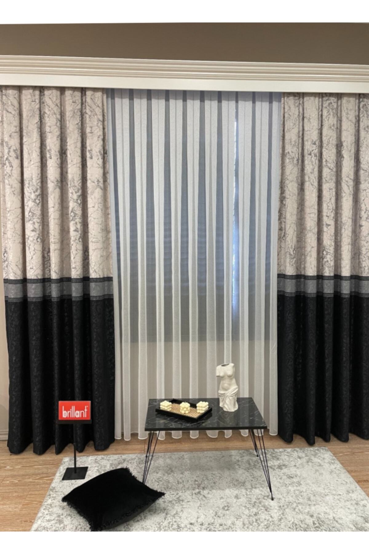 Liva Model 1/2.50 Pleated Blackout Curtain