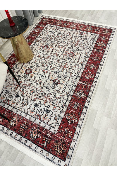 Kilim Motif FRINGED Classic Non-Slip Base Rug