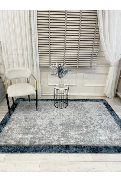 GRAY Jute Sisal-Look Bordered Non-Slip Base Runner Kitchen Rug