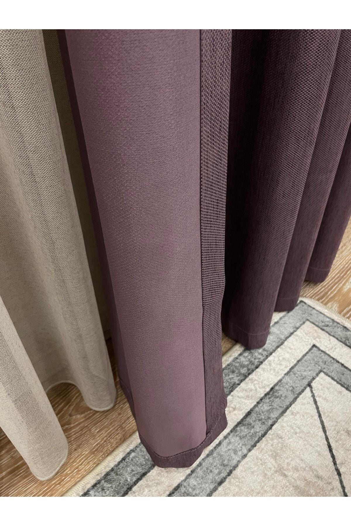 Jacquard Pattern on Blackout 1/2.50 Standard Pleated Blackout Curtain Dark Gray - Smoke