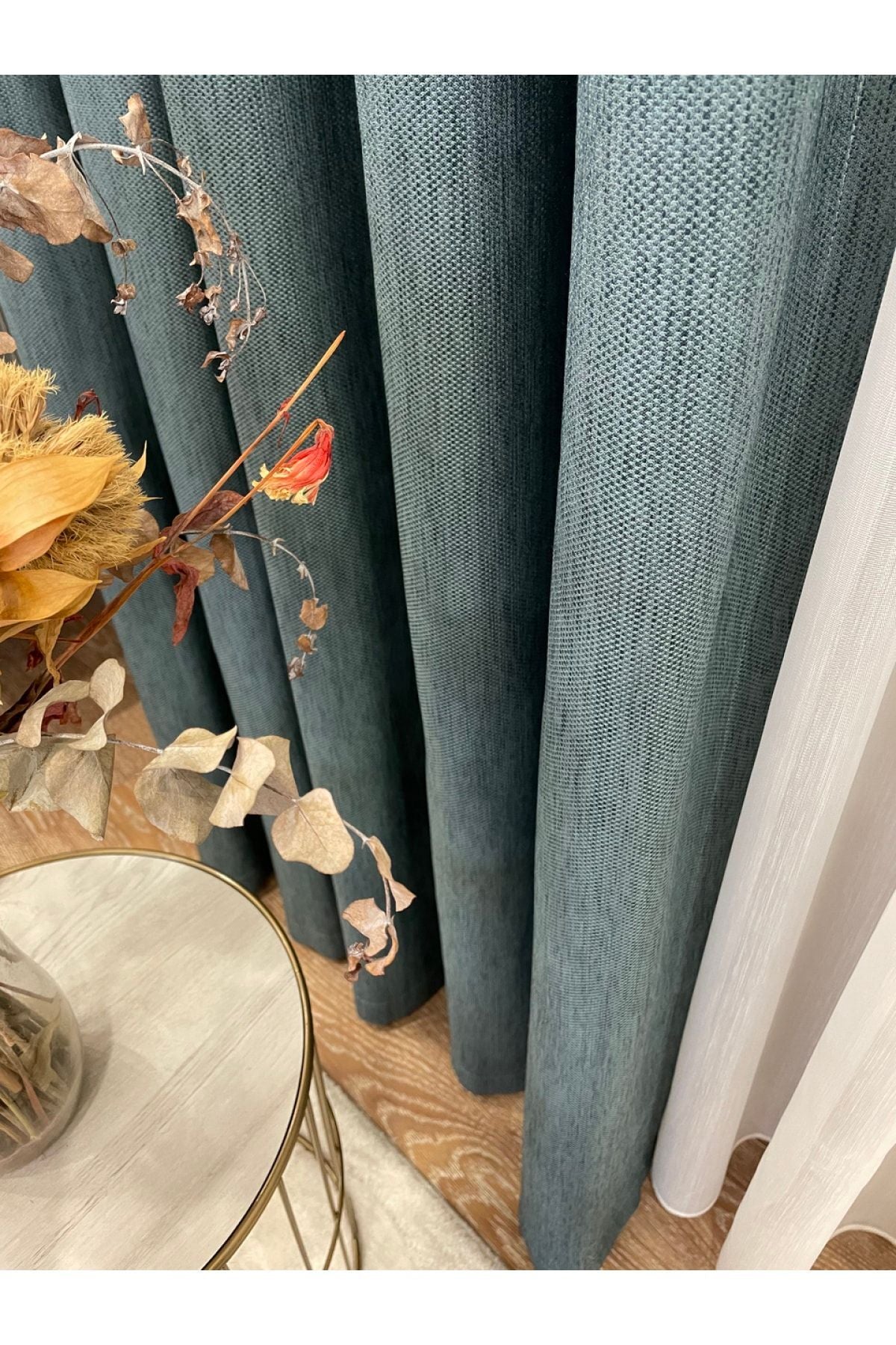 Jacquard Pattern on Blackout 1/2.50 Standard Pleated Blackout Curtain Dark Gray - Smoke