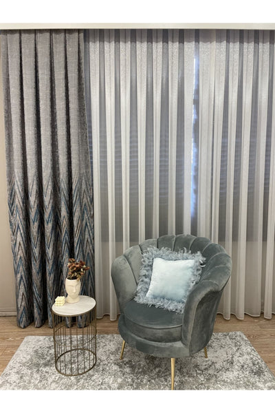Liva Model 1/2.50 Pleated Blackout Curtain