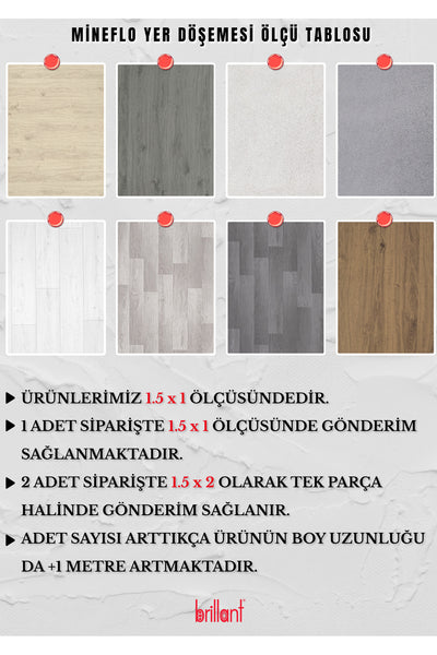 1.50 Meter Wide - Beige Color - PVC Floor Covering - Felt-Backed Thick - Floor Flooring Mineflo