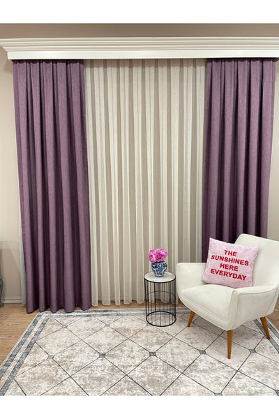 Jacquard Pattern on Blackout 1/2.50 Standard Pleated Blackout Curtain Dark Gray - Smoke