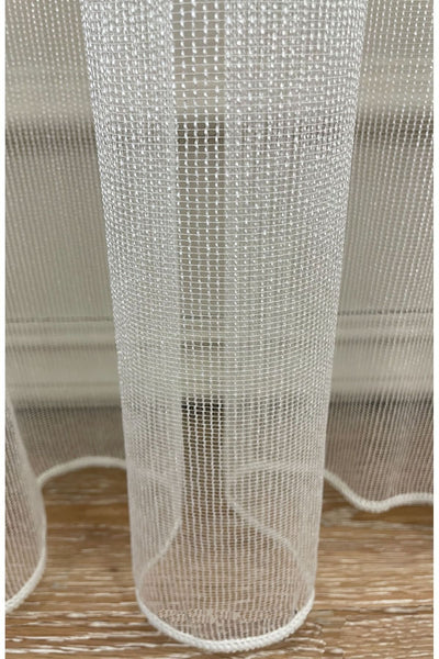 Modern Çizgili 1/2.5 Normal Pile - EKRU - KREM Renk Tül Perde