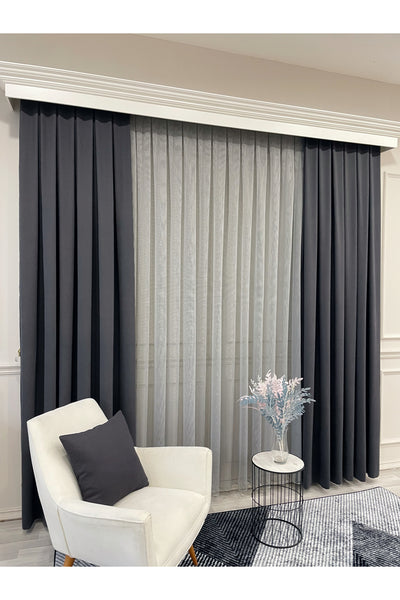 CAMEL Color 1/3 DENSE PLEAT Honeycomb Weave Soft Panama Blackout Curtain