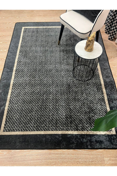 Jute Sisal Bordered Look Decorative Rug - Brown