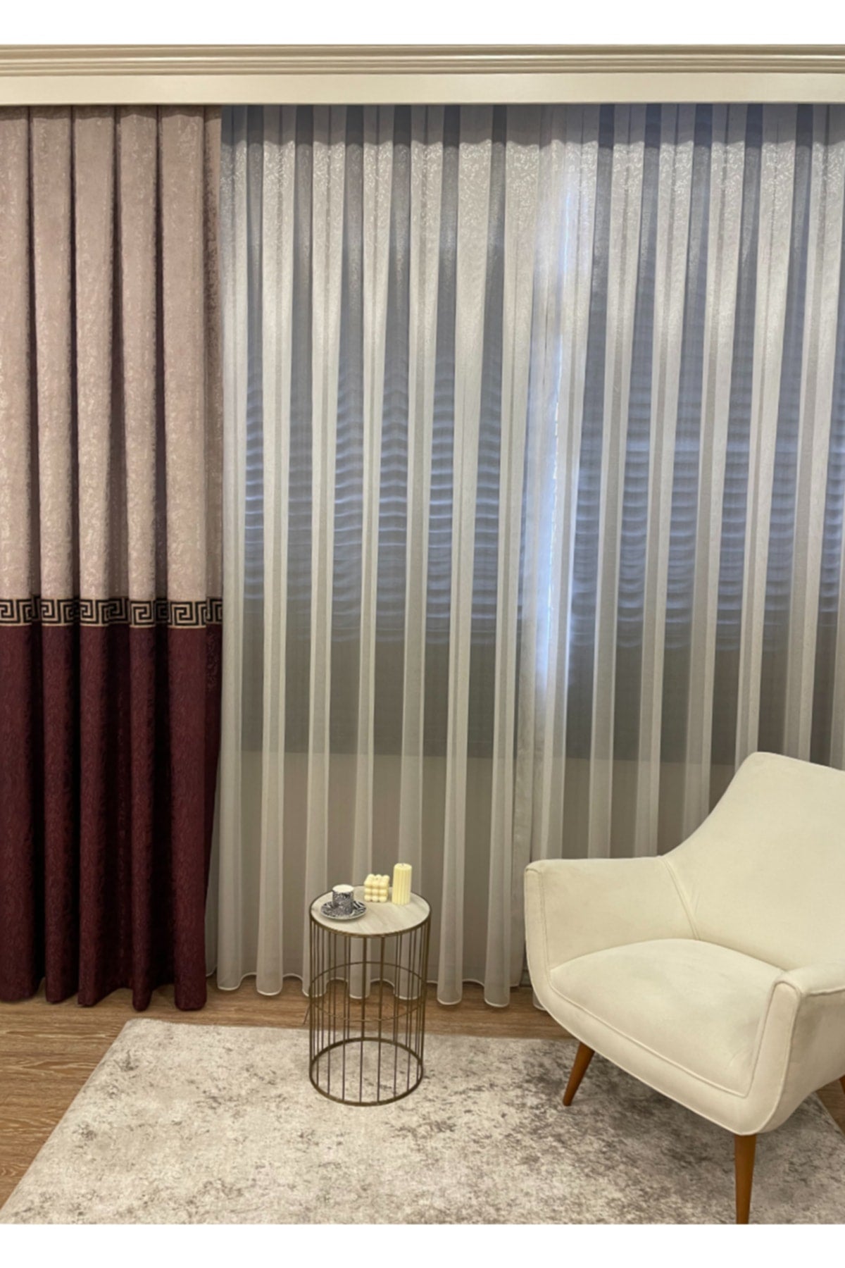 Liva Model 1/2.50 Pleated Blackout Curtain