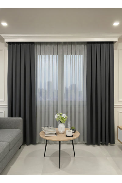 CAMEL Color 1/3 DENSE PLEAT Honeycomb Weave Soft Panama Blackout Curtain