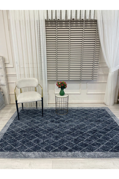 GREEN-BROWN Jute Sisal Look Bordered Non-Slip Base Runner Rug