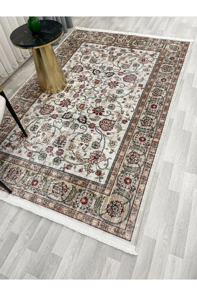 Kilim Motif FRINGED Classic Non-Slip Base Rug
