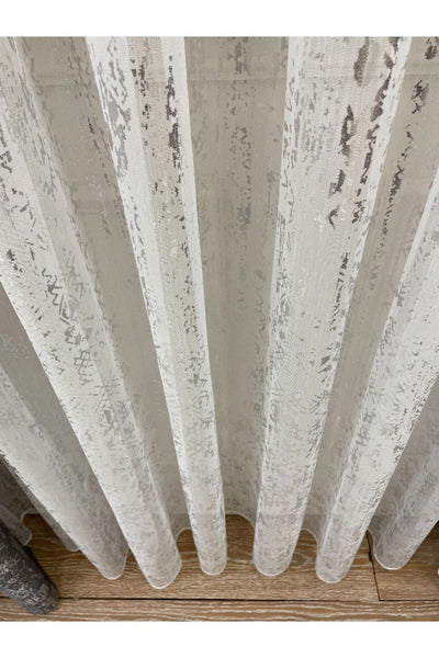 Modern Gold Foil 1/2.5 Pleat - Gold Foiled Sheer Curtain