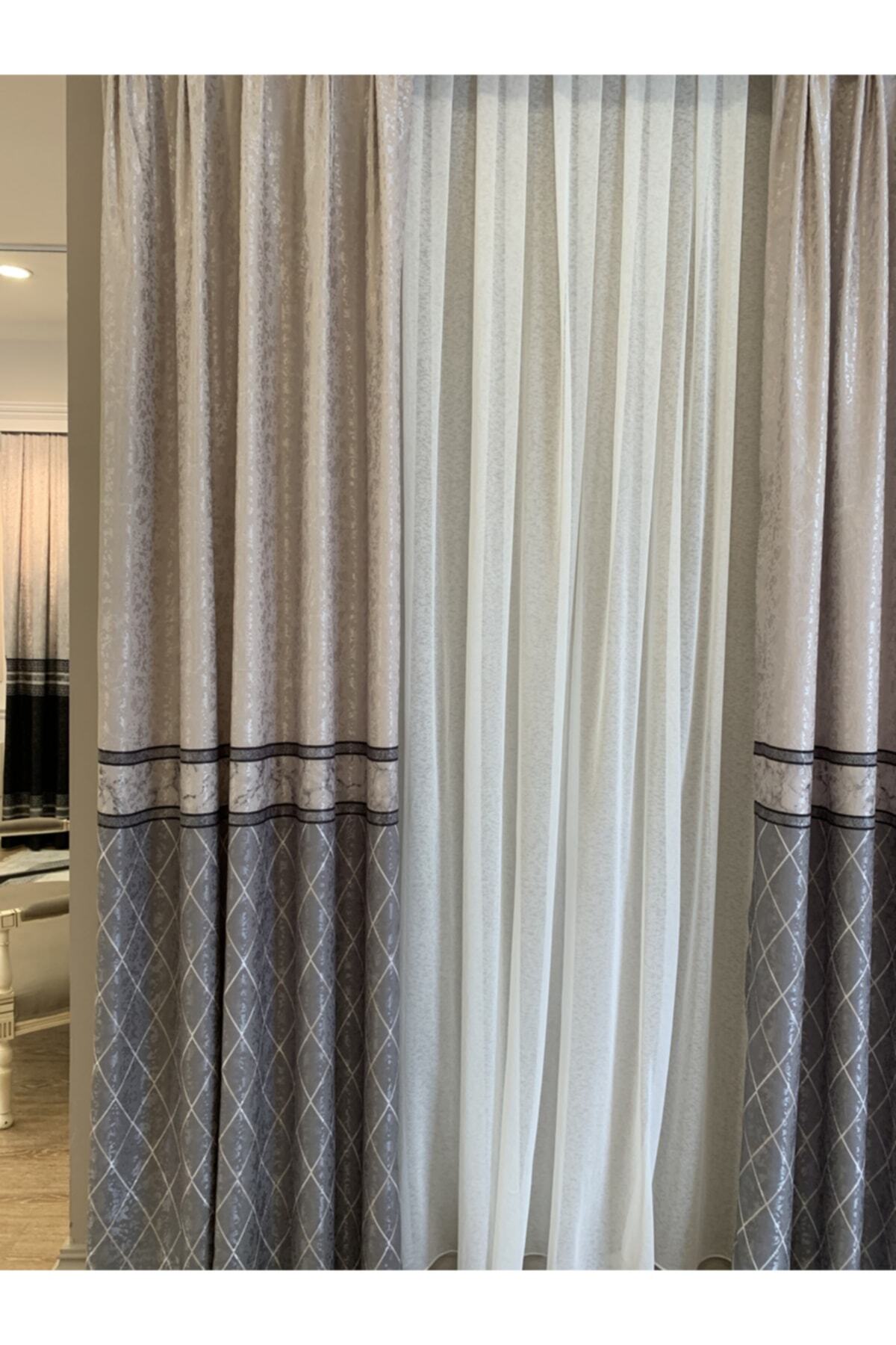 Liva Alita Model 1/2.50 Pleated Blackout Curtain Navy-Gray