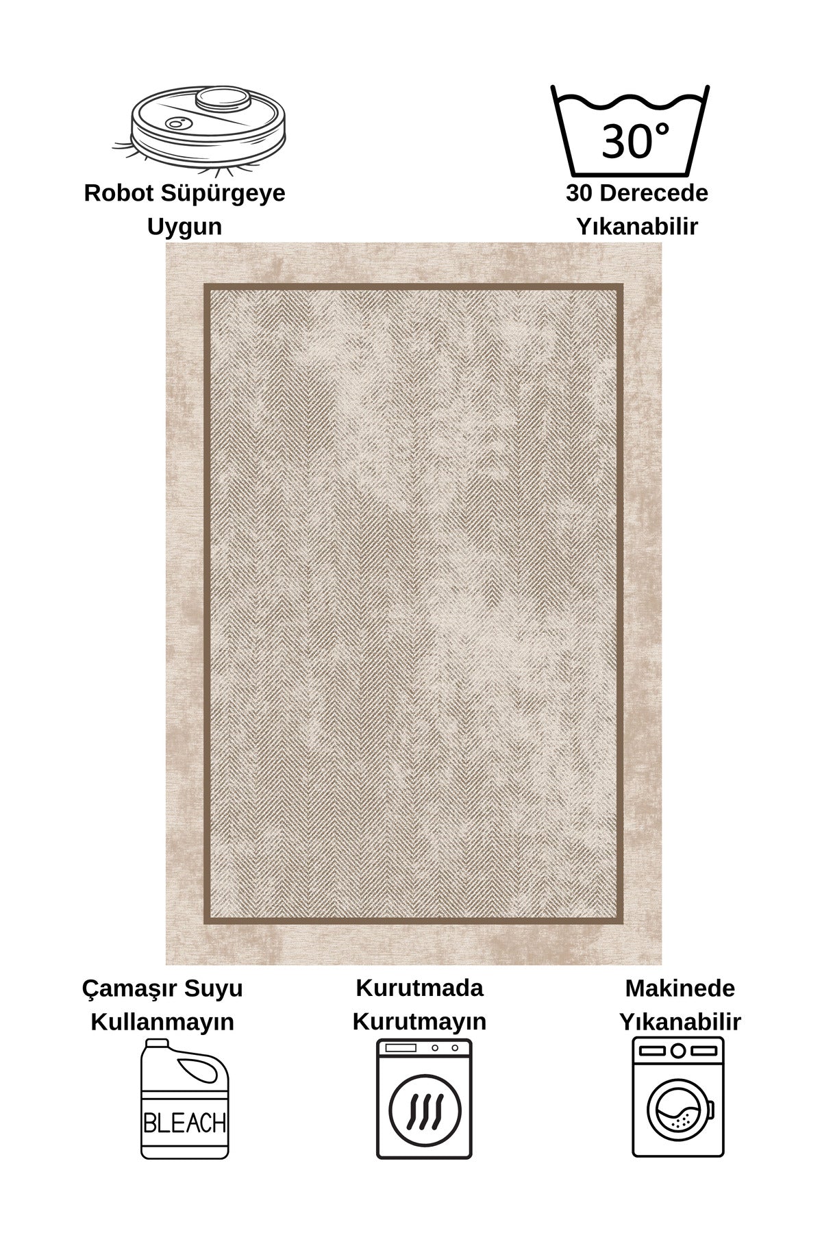 GRAY Jute Sisal-Look Bordered Non-Slip Base Runner Kitchen Rug