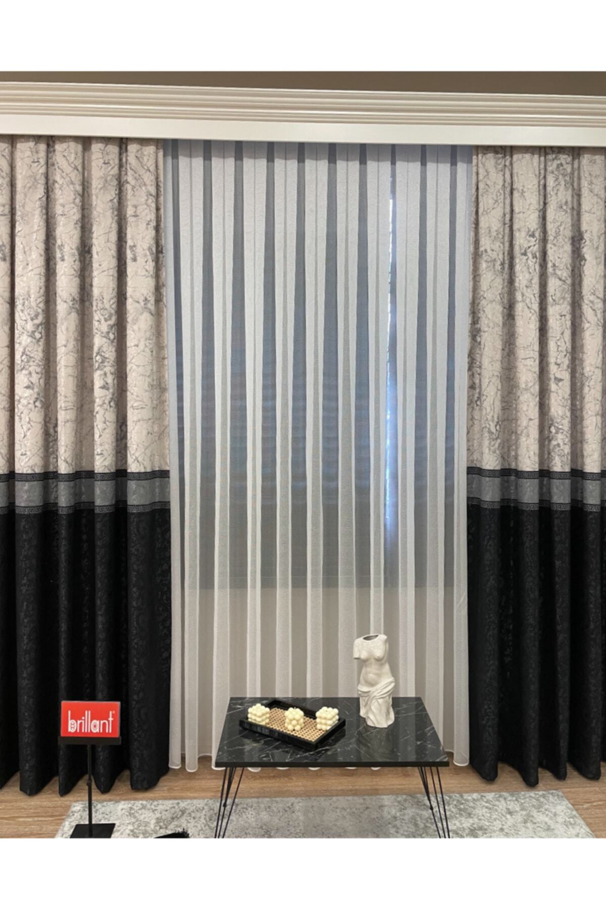 Liva Model 1/2.50 Pleated Blackout Curtain