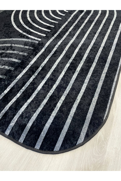 Beige Scandinavian Style Latex Non-Slip Base Rug