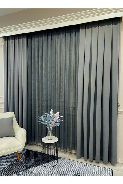 CAMEL Color 1/3 DENSE PLEAT Honeycomb Weave Soft Panama Blackout Curtain